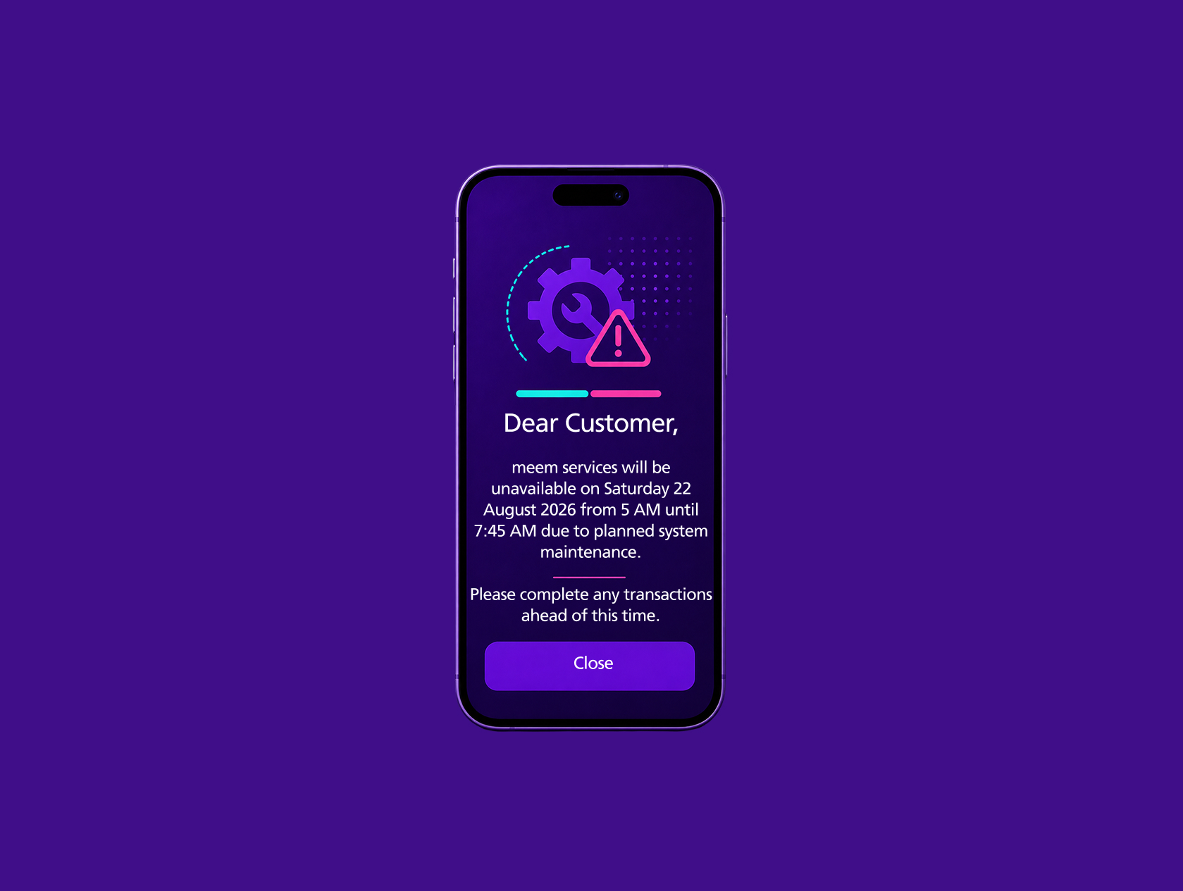 Pop Up Message