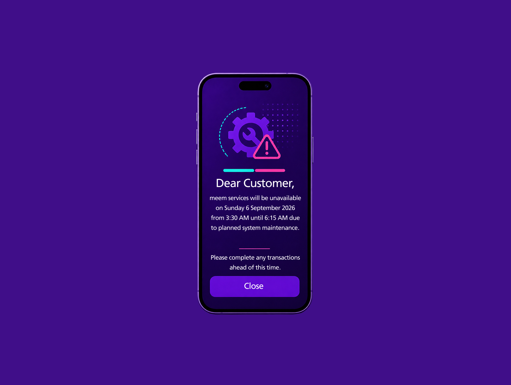 Pop Up Message
